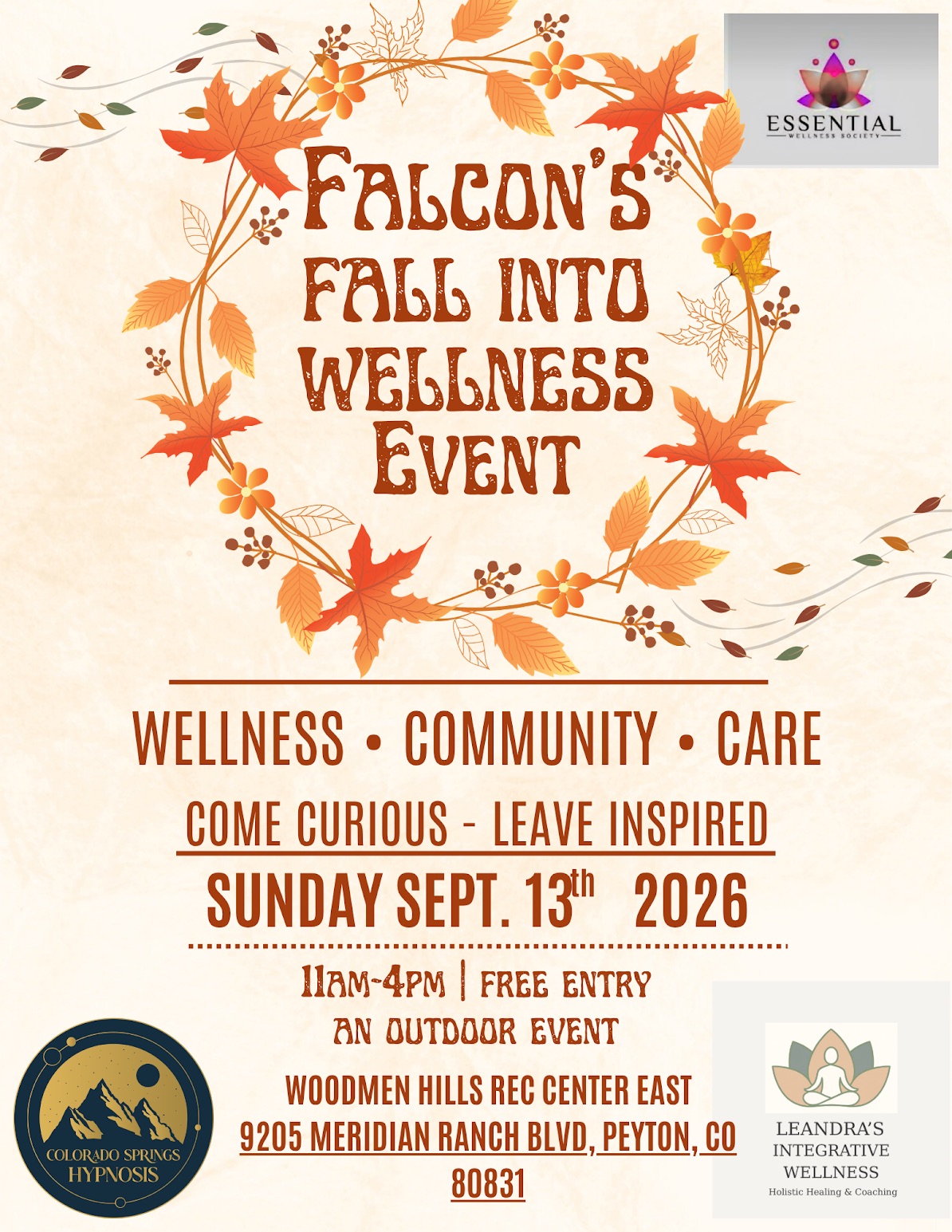 Falcon's Fall Into Wellness Event on September 13, 2026